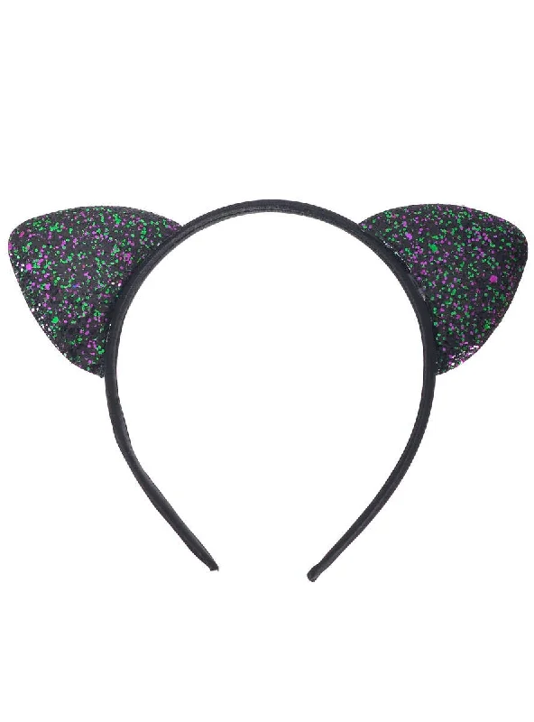 - Cat stress soothing sprayGlittery Black Green and Purple Cat Ears Costume Headband - Cat stress soothing sprayGlittery Black Green and Purple Cat Ears Costume Headband
