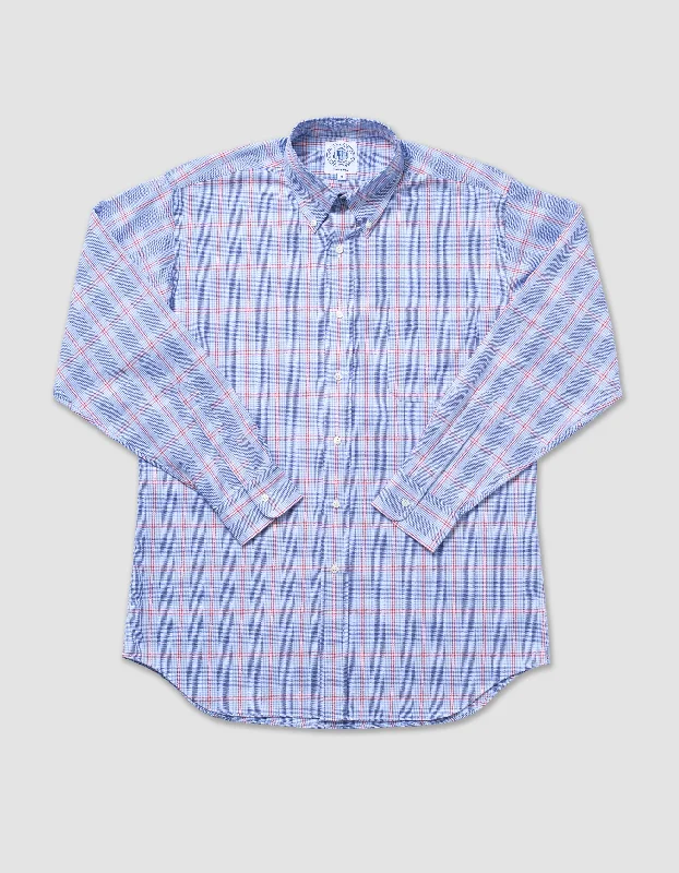 - Pet fence foldable indoorLONG SLEEVE FANCY PLAID SHIRT - BLUE/RED