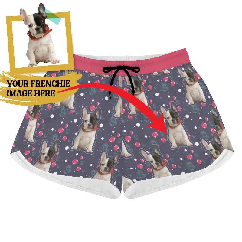 - Dog heart rate monitoring collarCustom Women's Beach Shorts with French Bulldog Image - Dog heart rate monitoring collarCustom Women's Beach Shorts with French Bulldog Image