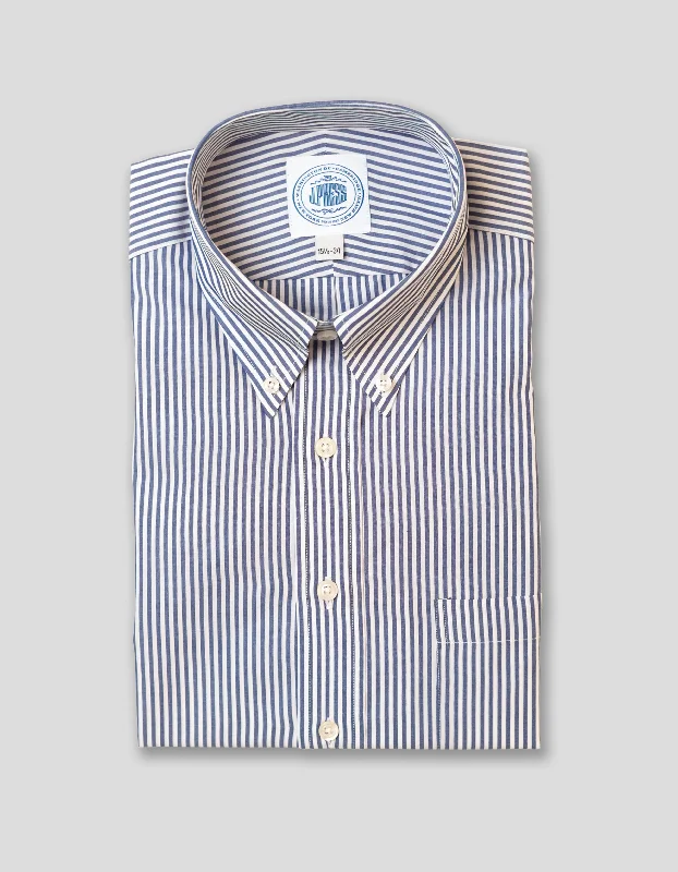 - Deodorizing cat litter tofu litterDARK BLUE BENGAL STRIPE DRESS SHIRT