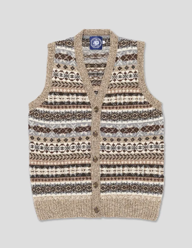 - Pregnant cat delivery room warming boxFAIR ISLE V-NECK VEST CARDIGAN - TAN