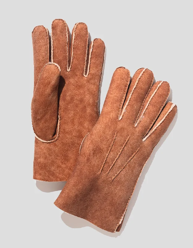 - ​​Christmas pet Christmas clothingSHEARLING GLOVES - TAN