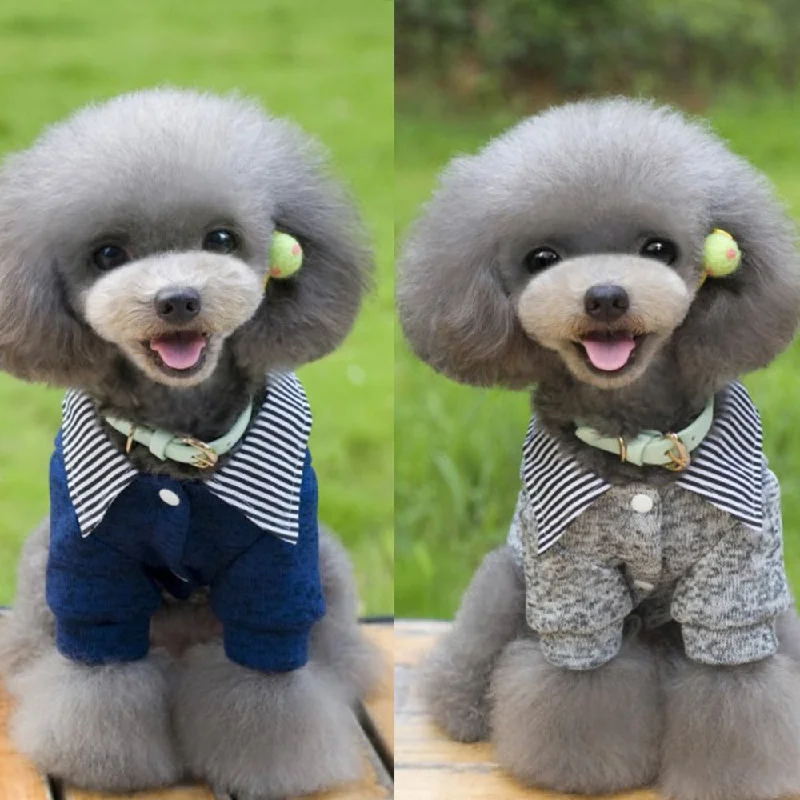 - ​​Christmas pet Christmas clothingKorean Style Pet Dog Buttons Sweater