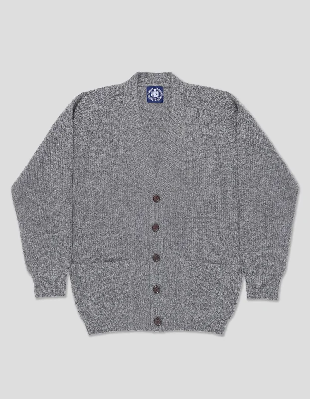 - Deodorizing cat litter tofu litterLAMBSWOOL V NECK CARDIGAN - GREY MIX