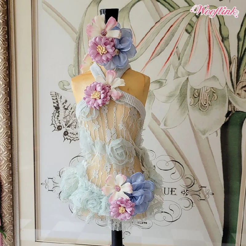 Pet summer light clothesWooflink Where Flowers Bloom Dress in Mint