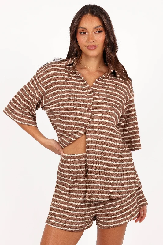  -Non-contact cat thermometerLinnea Short Set - Brown White