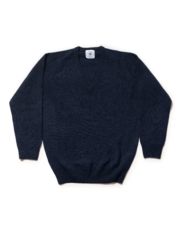 - Natural latex pet mattressLAMBSWOOL V NECK SWEATER - NAVY