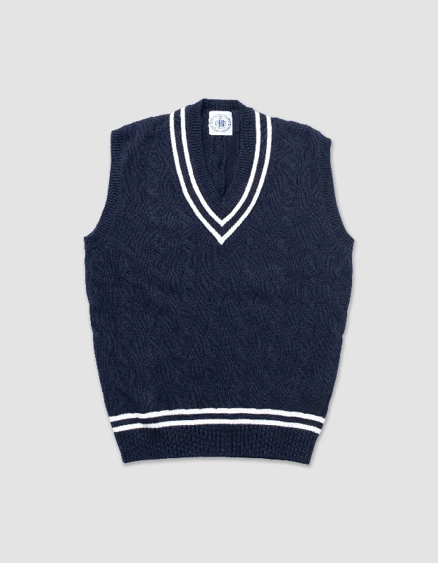 - Pregnant cat delivery room warming boxCOTTON CRICKET VEST - NAVY/ECRU