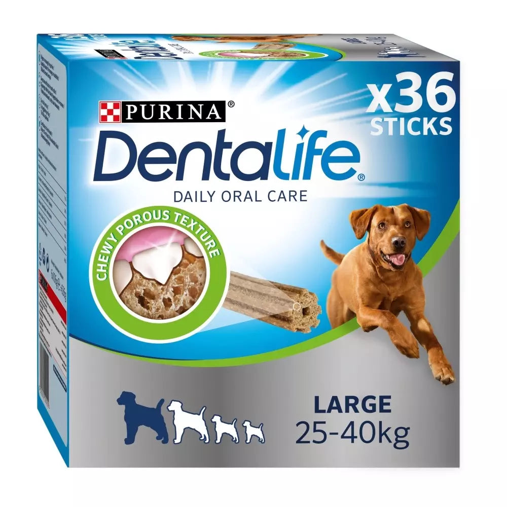  -Splash-proof food bowl AND Anti-choking slow food bowlDentalife Large Dog Dental Chew 36 stick