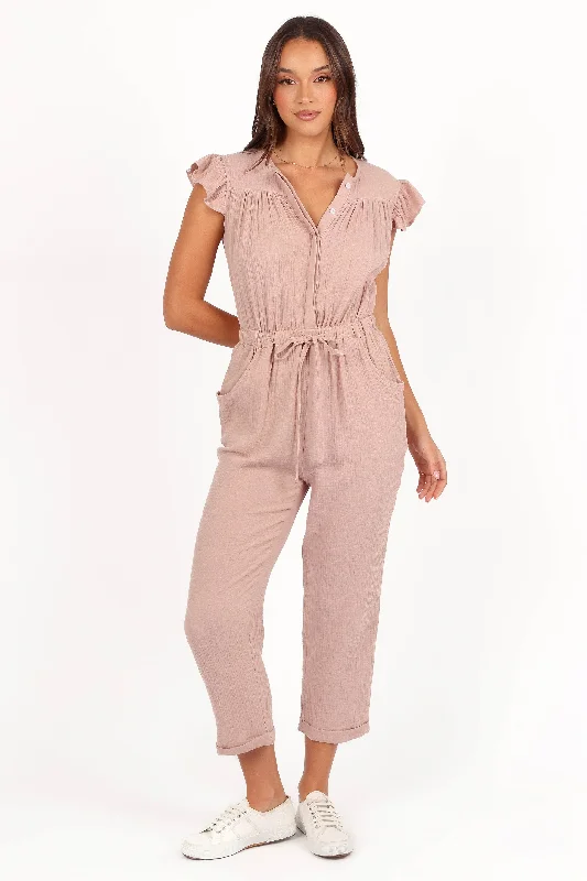 - Cat stress soothing sprayBrooklyn Jumpsuit - Dusty Mauve