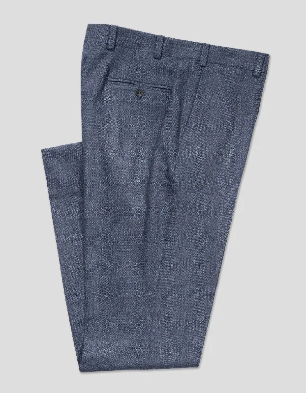 - Pet monitor with cameraBLUE TIC WEAVE TROUSERS - CLASSIC FIT