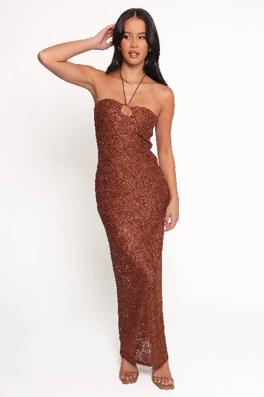 - Chinchilla cooling ice nest ceramic plateTucker Midi Dress - Brown