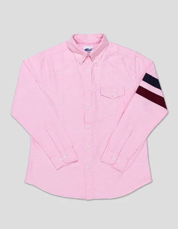 - Organic cotton dog bibsSLEEVE STRIPE TRIM FIT OXFORD SHIRT - PINK