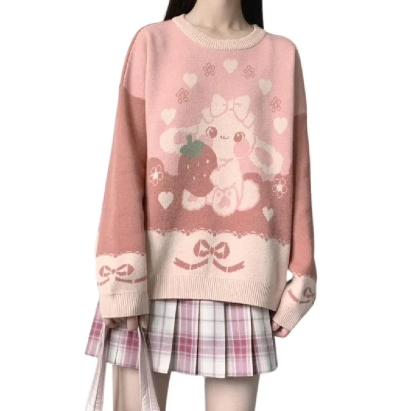 - Hamster silent running wheel to prevent chewingStrawbunny Knit Pullover