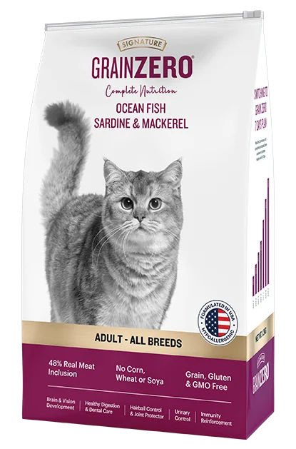    - Fish-based cat food  Signature - Grain Zero - Adult - Dry Cat food
