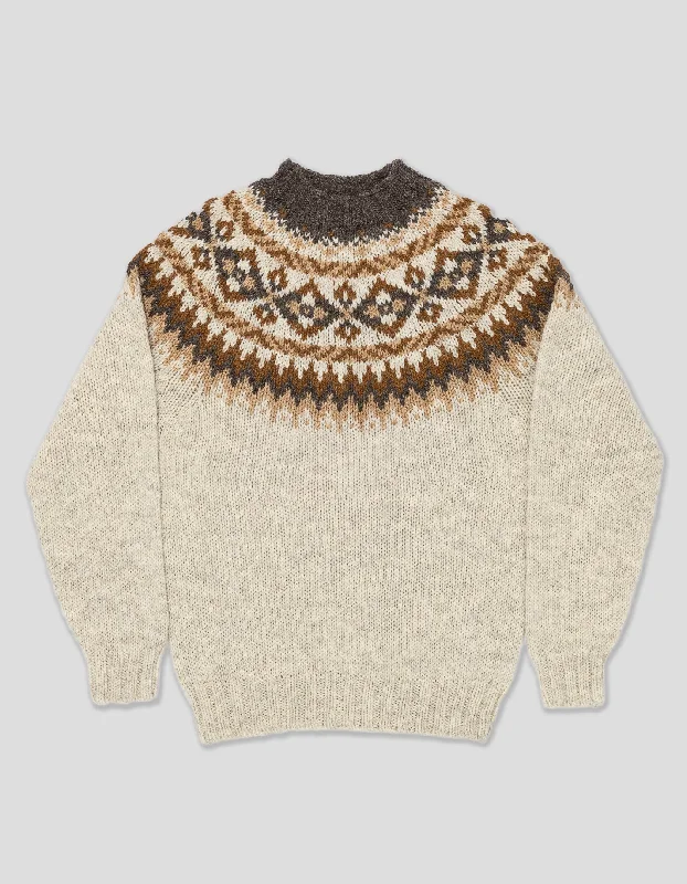 - Solid wood cat climbing frame customizedCHUNKY FAIR ISLE SWEATER - TAN