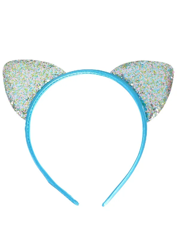 - Postoperative pet anti-licking Elizabethan collarGlittery Pastel Blue Cat Ears Costume Headband
