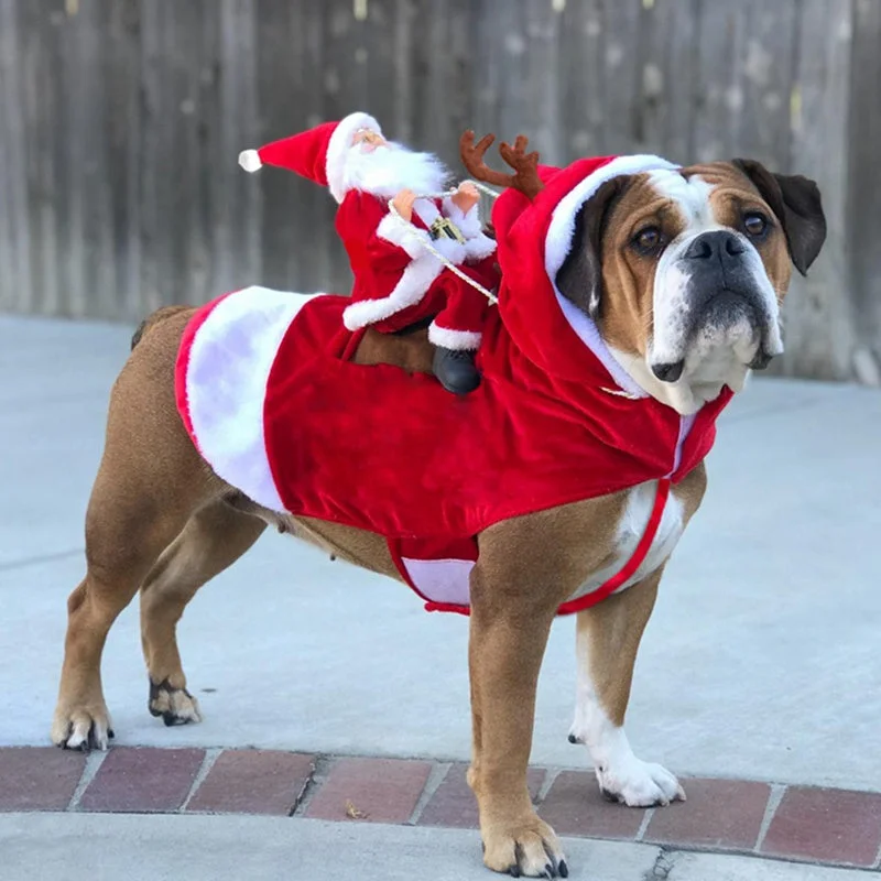 - Climbing pet constant temperature heating padChristmas Dog Clothes Santa Dog Costumes Holiday Party Dressing up Clothing for Smal Medium Large Dogs Funny Pet Outfit Riding - Climbing pet constant temperature heating padChristmas Dog Clothes Santa Dog Costumes Holiday Party Dressing up Clothing for Smal Medium Large Dogs Funny Pet Outfit Riding