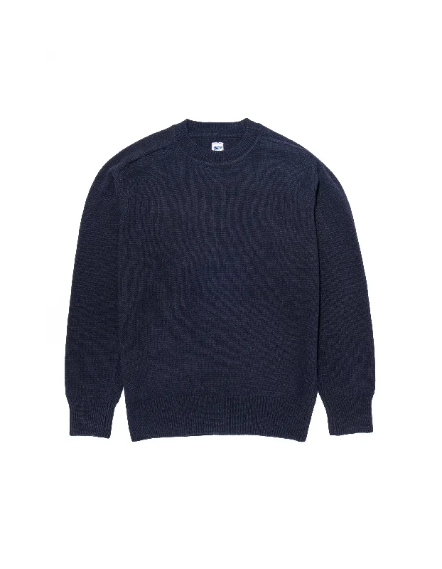 - Teething and chewing toys for puppiesWOOL CREW NECK SWEATER - NAVY