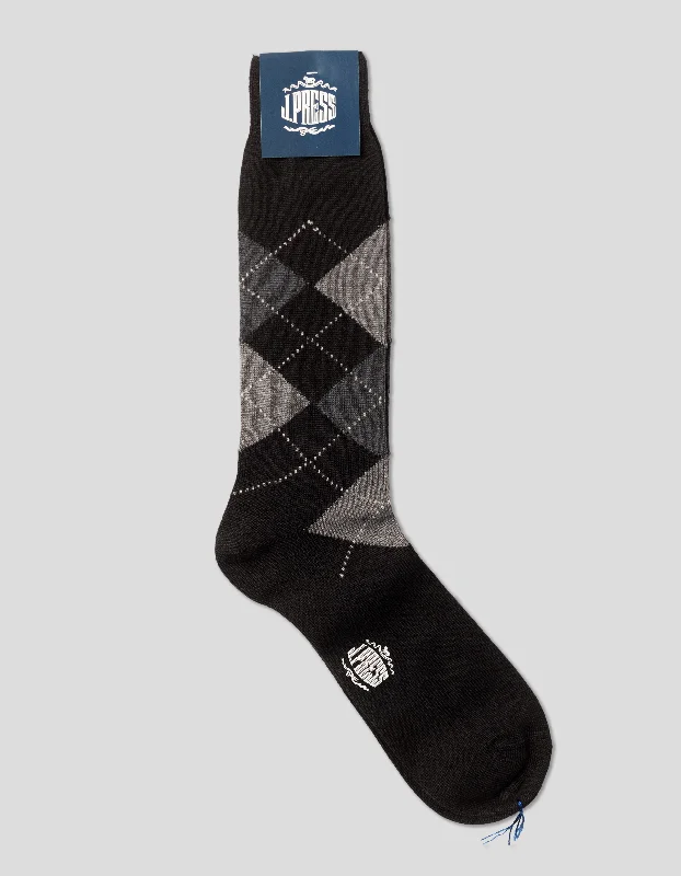 - Car dog seat beltARGYLE WOOL SOCKS - BLACK/GREY