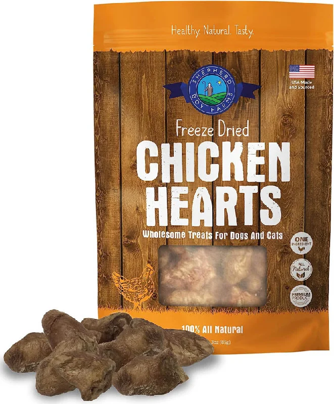 - Food for small dogsSHEPHERD BOY FARMS Freeze Dried Chicken Hearts 85g