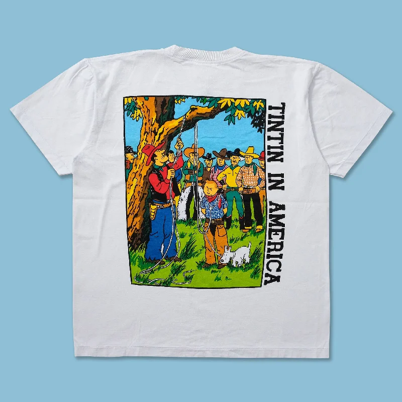 - Summer pet ice matVintage Tin Tin in America T-Shirt Medium