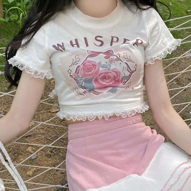 - Postoperative pet anti-licking Elizabethan collarFloral Whisper Crop Top