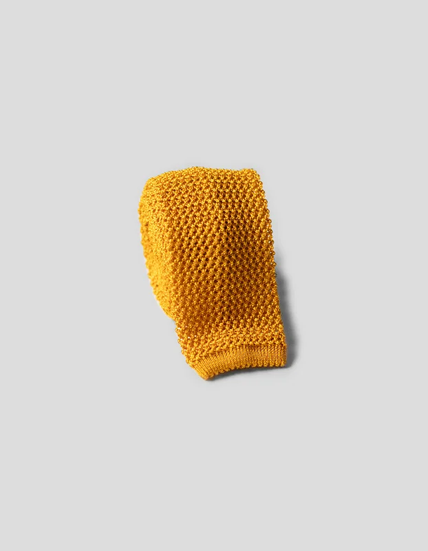 - Custom pet birthday cakeSOLID KNIT TIE - YELLOW