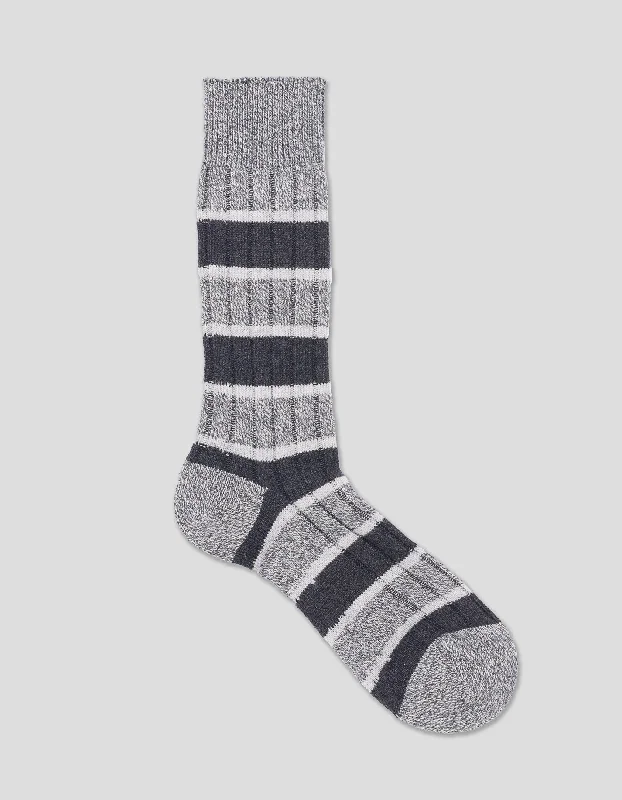 - Climbing pet constant temperature heating padSTRIPED CASHMERE SOCKS - CHARCOAL