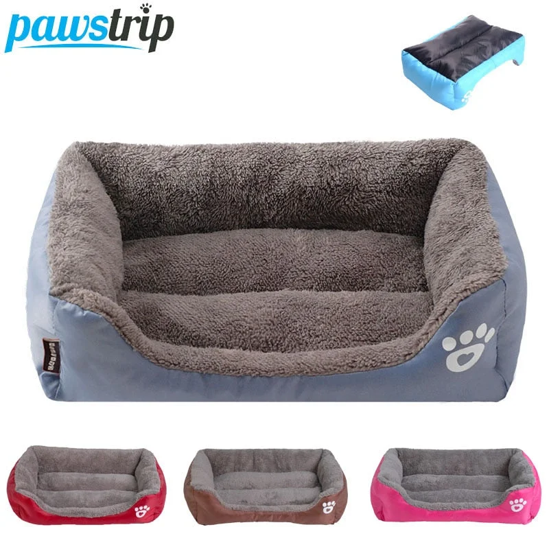 ---S-3XL 9 Colors Paw Pet Sofa Dog Beds Waterproof Bottom Soft Fleece Warm Cat Bed House Petshop cama perro ---S-3XL 9 Colors Paw Pet Sofa Dog Beds Waterproof Bottom Soft Fleece Warm Cat Bed House Petshop cama perro