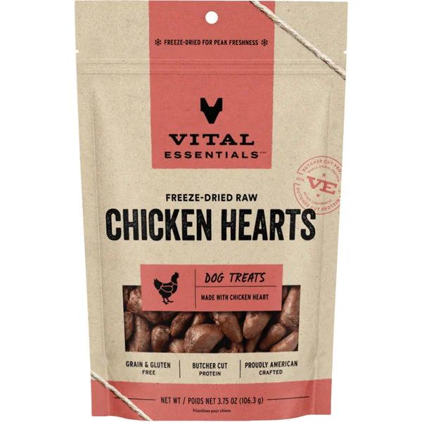 - Dog food nutritional analysisVital Essentials Freeze Dried Chicken Hearts 3.75oz