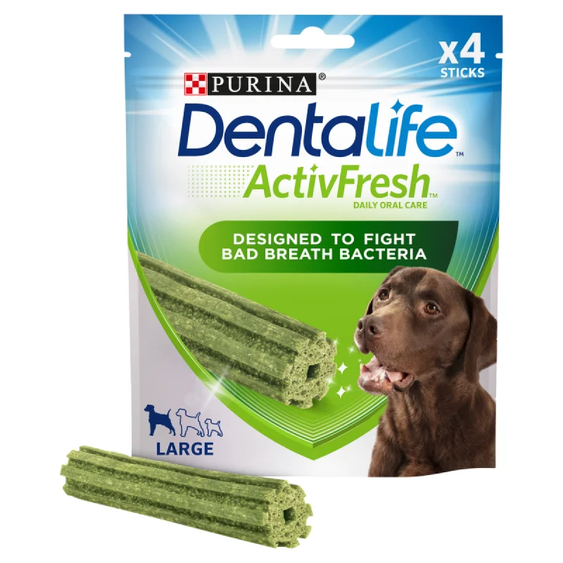 - Pet tear stain cleaning wipesDentalife Activefresh Large Dog Dental Chew 4 Stick