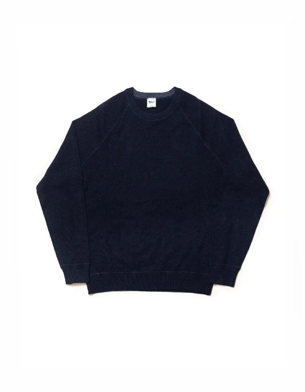 - Winter warm clothes for short-haired dogsCASHMERE CREW NECK SWEATER - DARK BLUE