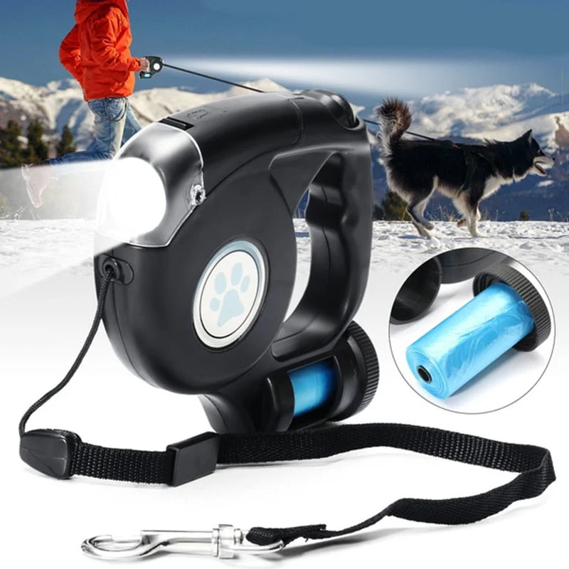 - Winter dog thick down jacketNew Pet Dog Leash 4.5M LED Flashlight Extendable Retractable Pet Dog Leash Lead with Garbage Bag /4 - Winter dog thick down jacketNew Pet Dog Leash 4.5M LED Flashlight Extendable Retractable Pet Dog Leash Lead with Garbage Bag /4