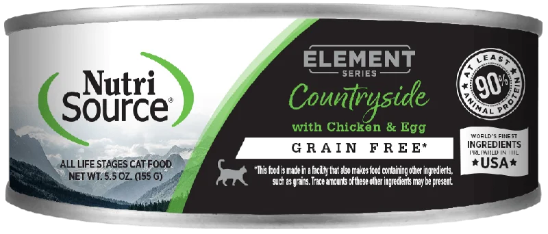    - Hairball control cat food  NutriSource Element Countryside Cat 5oz
