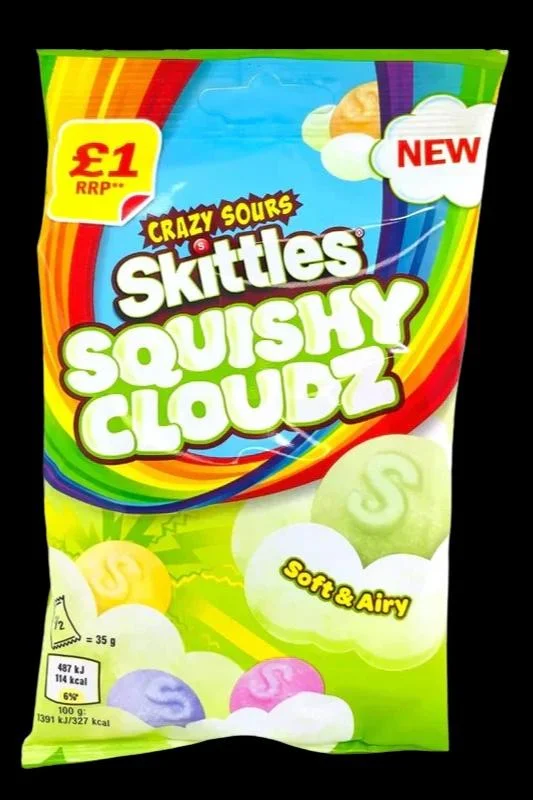 - Cat hair ball removal and hair removal creamSkittles - Crazy Sours Squishy Cloudz