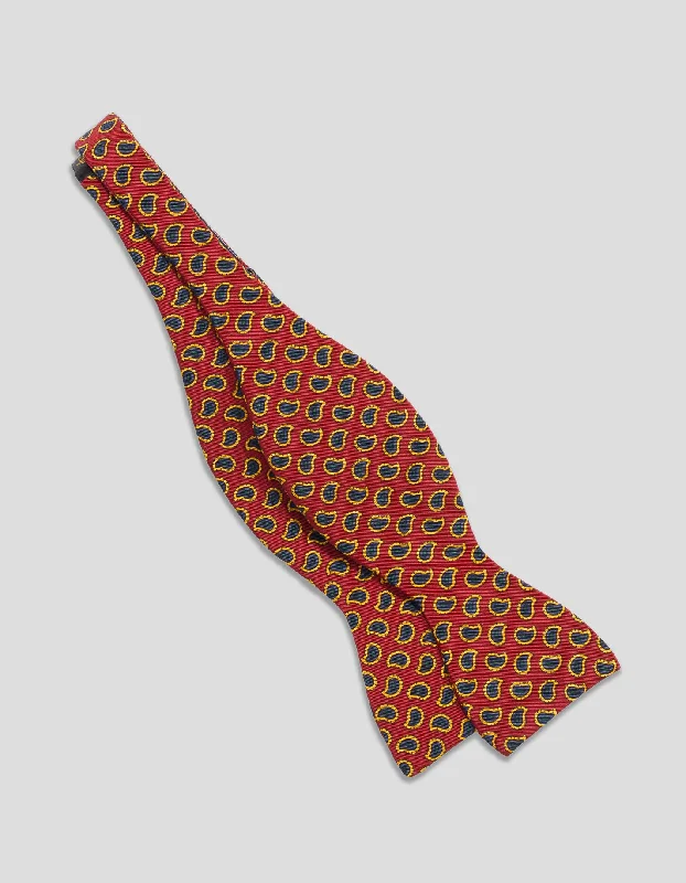 - ​​Christmas pet Christmas clothingIRISH POPLIN PINE BOW TIE - BURGUNDY/YELLOW