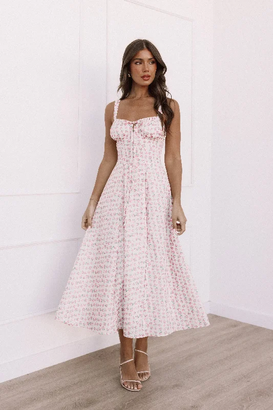 - Cat stress soothing sprayElodie Midi Dress - Pink Floral