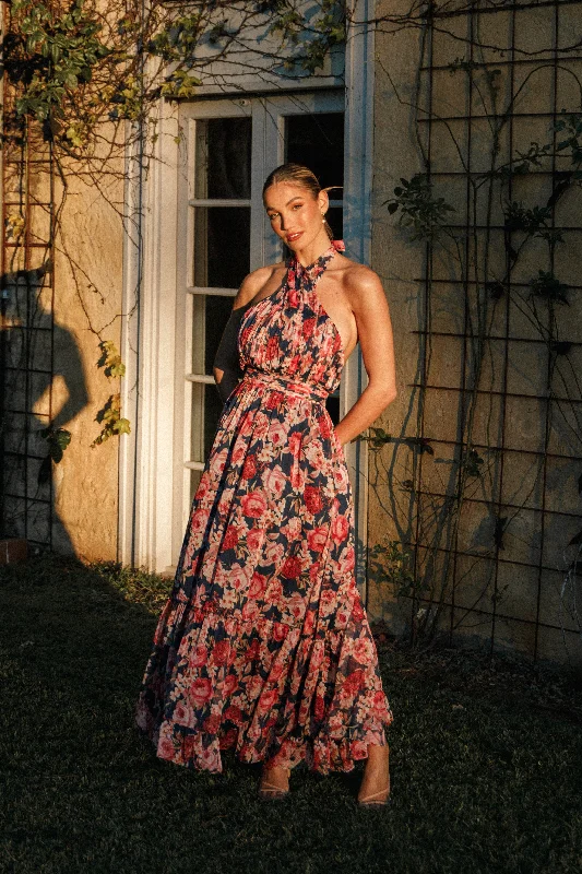 - Chinchilla cooling ice nest ceramic plateLennon Halterneck Maxi Dress - Navy Floral - Chinchilla cooling ice nest ceramic plateLennon Halterneck Maxi Dress - Navy Floral