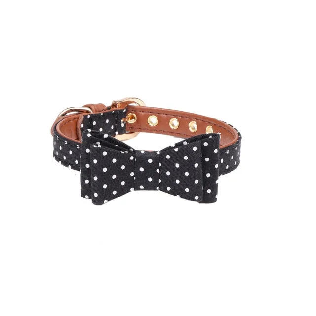 Black Bow Collar