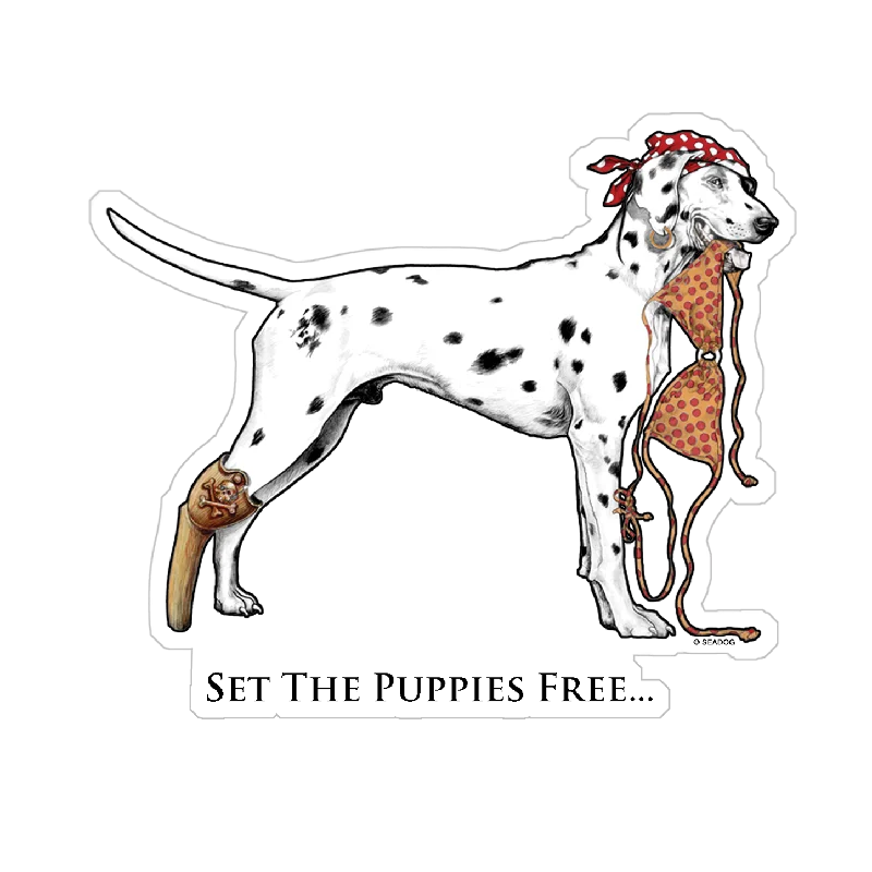 - Pet tear stain cleaning wipes"Bikini Dog" Decal