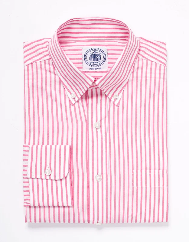 - Pet monitor with cameraPINK WHITE BUTCHER STRIPE BROADCLOTH DRESS SHIRT