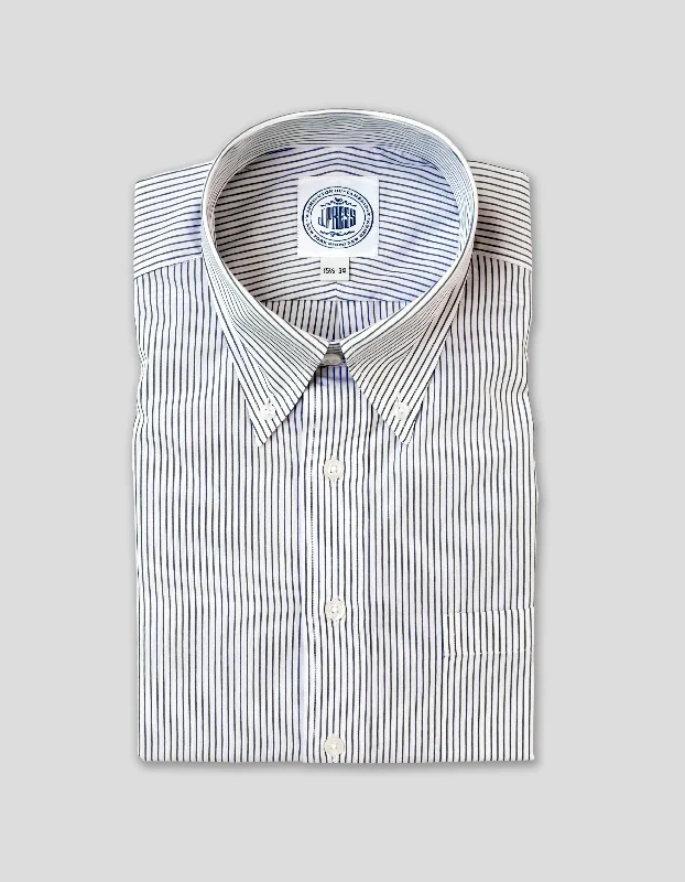 - Car dog seat beltBLUE SLIM STRIPE BUTTON DOWN DRESS SHIRT