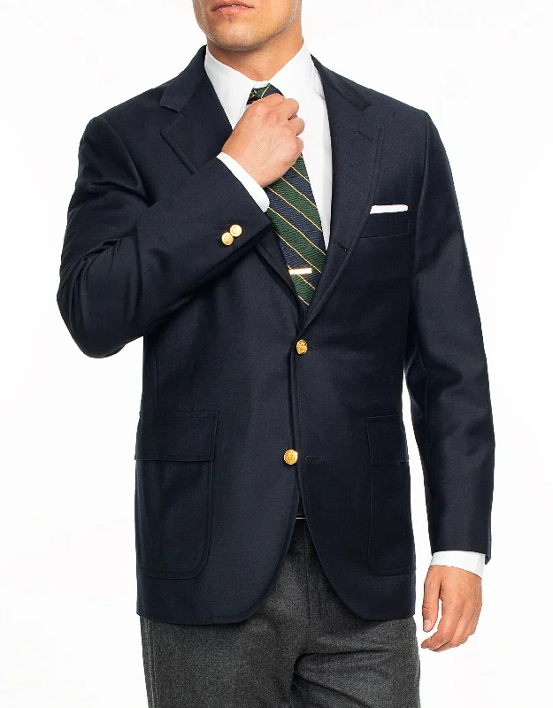 - Teething and chewing toys for puppiesNAVY WOOL 3-BUTTON SACK DOESKIN BLAZER