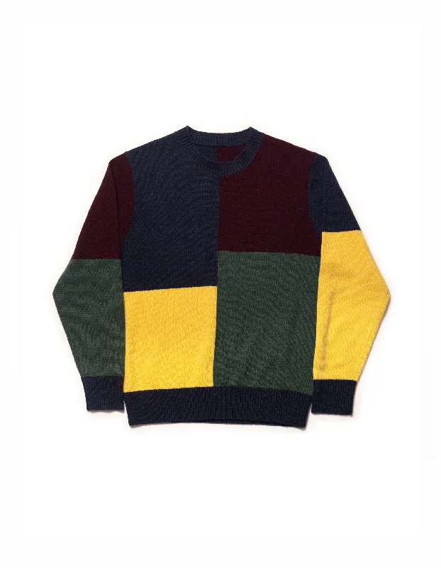- ​​Christmas pet Christmas clothingPANELED FUN CREW NECK SWEATER