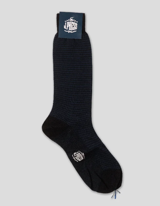 - Cat hair ball removal and hair removal creamHOUNDSCHECK WOOL SOCKS - NAVY/BLUE