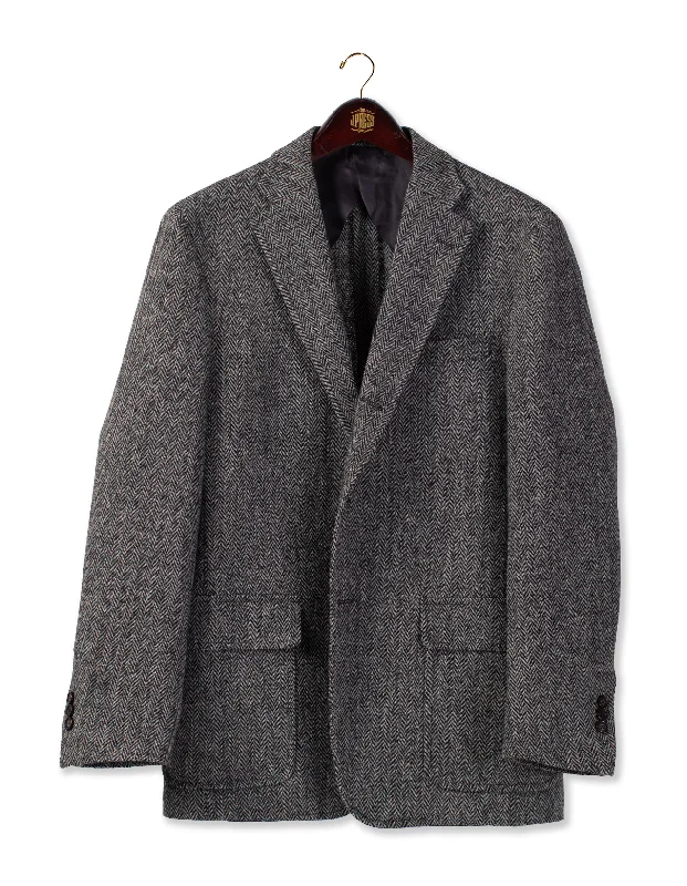 - Winter dog thick down jacketHARRIS TWEED BLACK/WHITE HERRINGBONE SPORT COAT - CLASSIC FIT