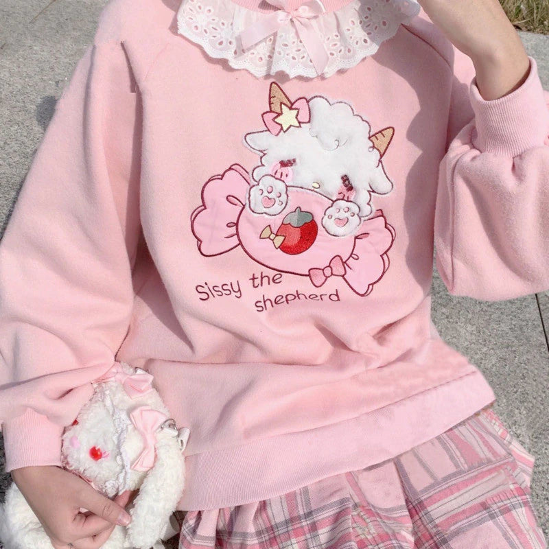 - Degradable pet feces bagSweetheart Bunny Crewneck