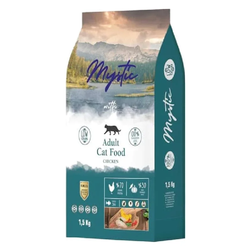    - Affordable cat food with good quality  Mystic Adult Chicken Dry Cat Food