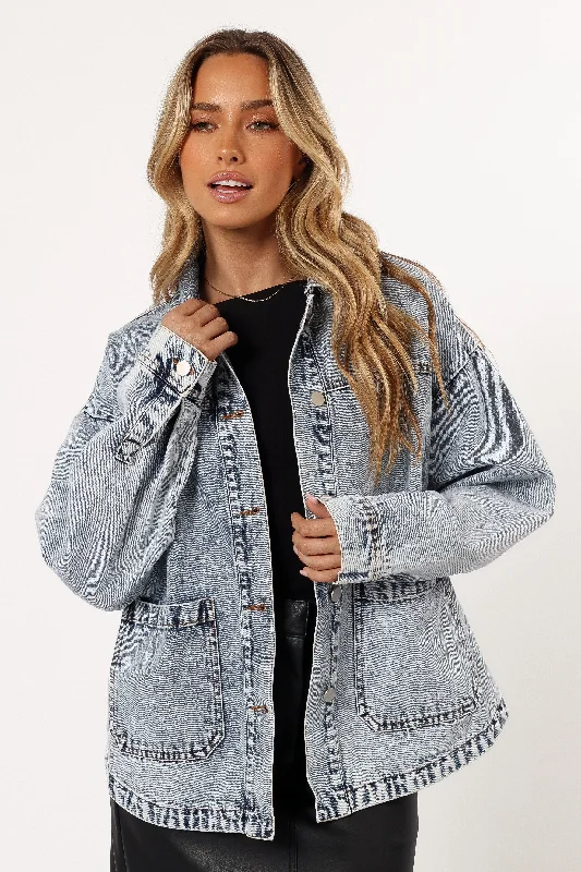 - Car dog seat beltDelana Denim Jacket - Denim
